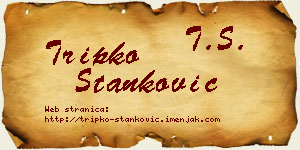 Tripko Stanković vizit kartica